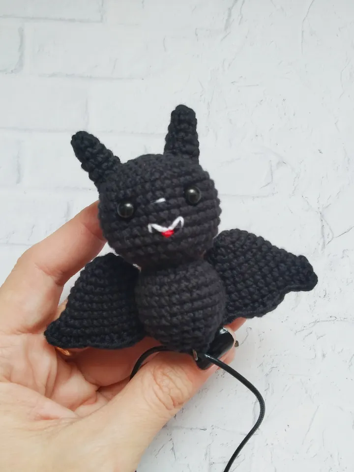 Bat rear view mirror accessories, black plush bat,
car decor, cute car accessories interior, kawaii bat plushie, car hanging, gothic gift for a friend, spooky car sharm, horror car accessories, Halloween gift.