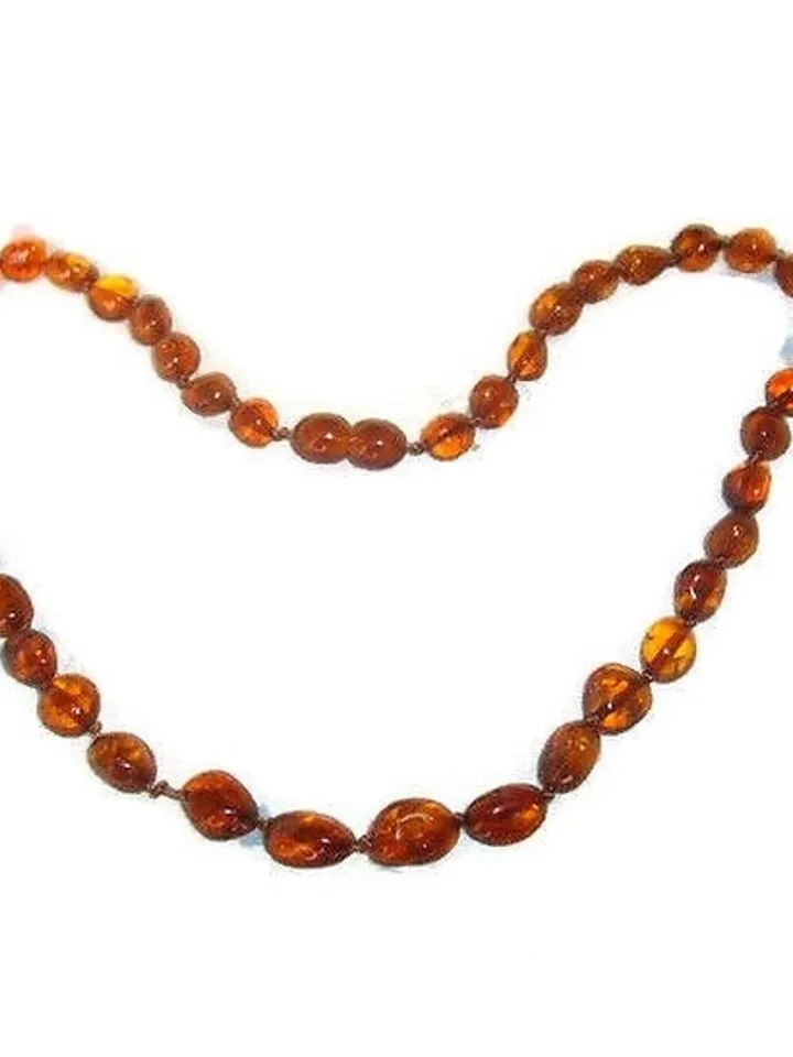 Natural Amber Small Necklace Healing Baltic Amber Stone Jewelry Choker necklace For Young Women beads necklace For Children 6 Years And Up 40 cm (15.75 in)