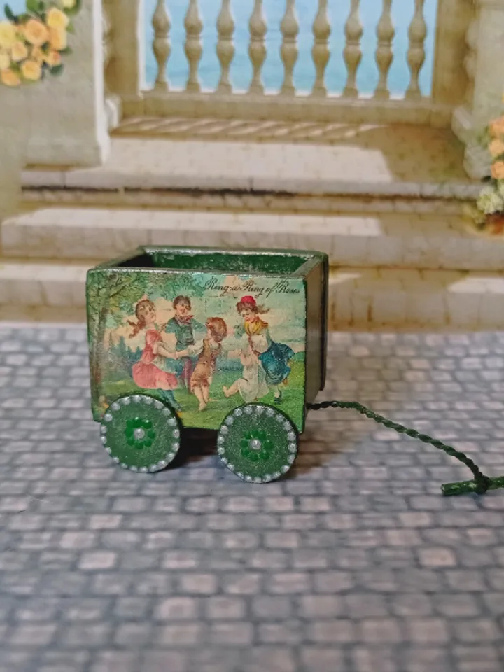 Trolley for dollhouse. Doll toy .1:12 scale.