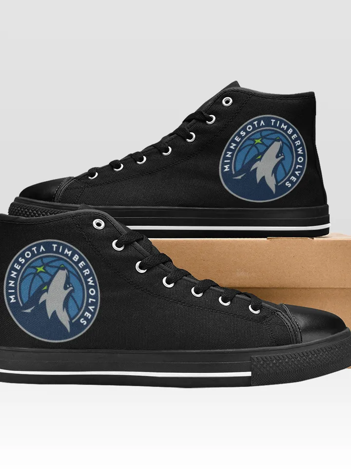Timberwolves Shoes, High-Top Sneakers, Handmade Footwear