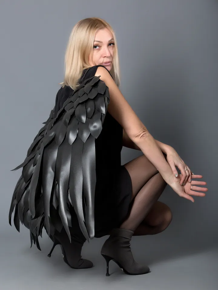 Black Angel wings costume-Cosplay wigs-Wedding sexy wings-Victoria secret wings-Valentine's Day-DIY wings