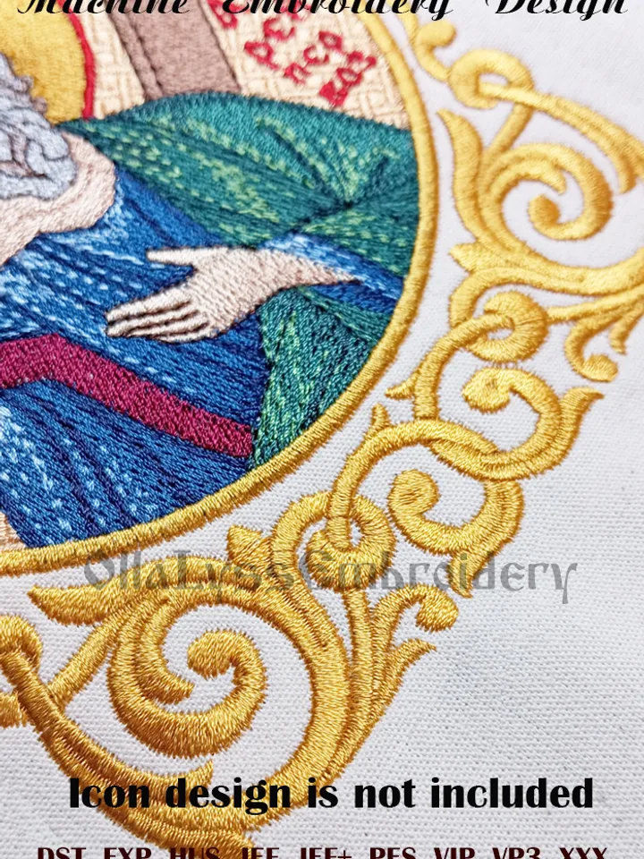Frame For Round Icon embroidery design