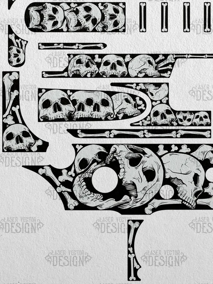 VECTOR DESIGN AR-15 Skulls and bones