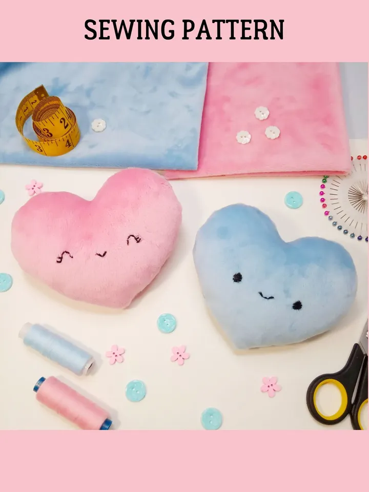 Plush Heart Sewing Pattern (2 sizes)