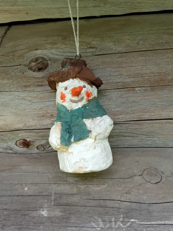 Handmade Christmas tree toy snowman New year decorations and Xmas gifts Home decor indoor