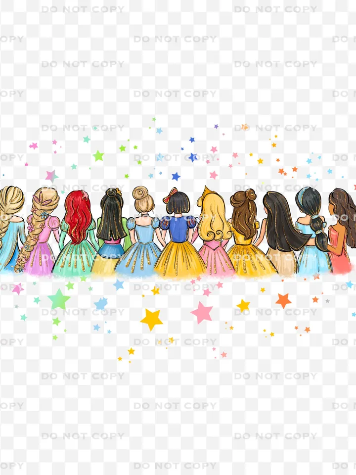 All princess Watercolor Princess PNG, Princess clipart png, Family vacation clipart, Family vacation png, Family trip, All princess design