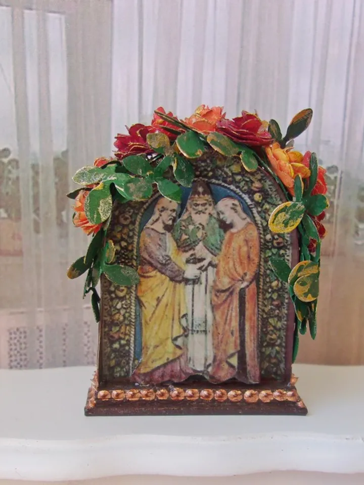 Nativity Scene. Dollhouse Miniature. 1:12. Handmade. Christmas. Christmas Gift. Author's design.