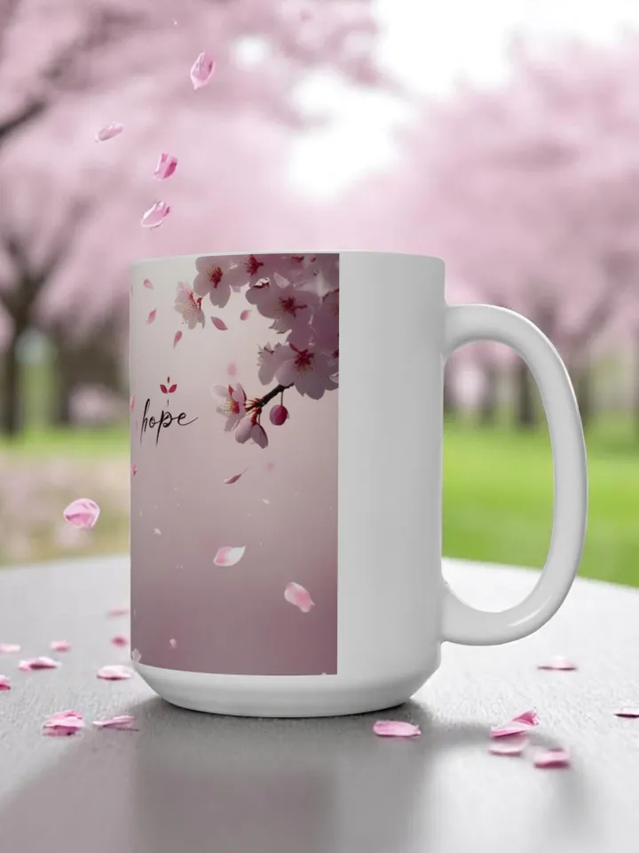 Cherry Blossom Mug, Tea Lover Gift, Inspirational Kitchen Decor, Mother's Day Gift, Spring Mug, Gift for Her, 11oz 15oz Ceramic Mug