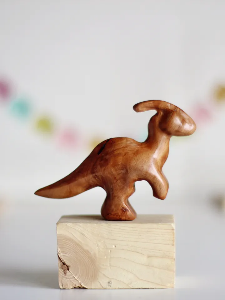 Wooden dinosaurss play set
