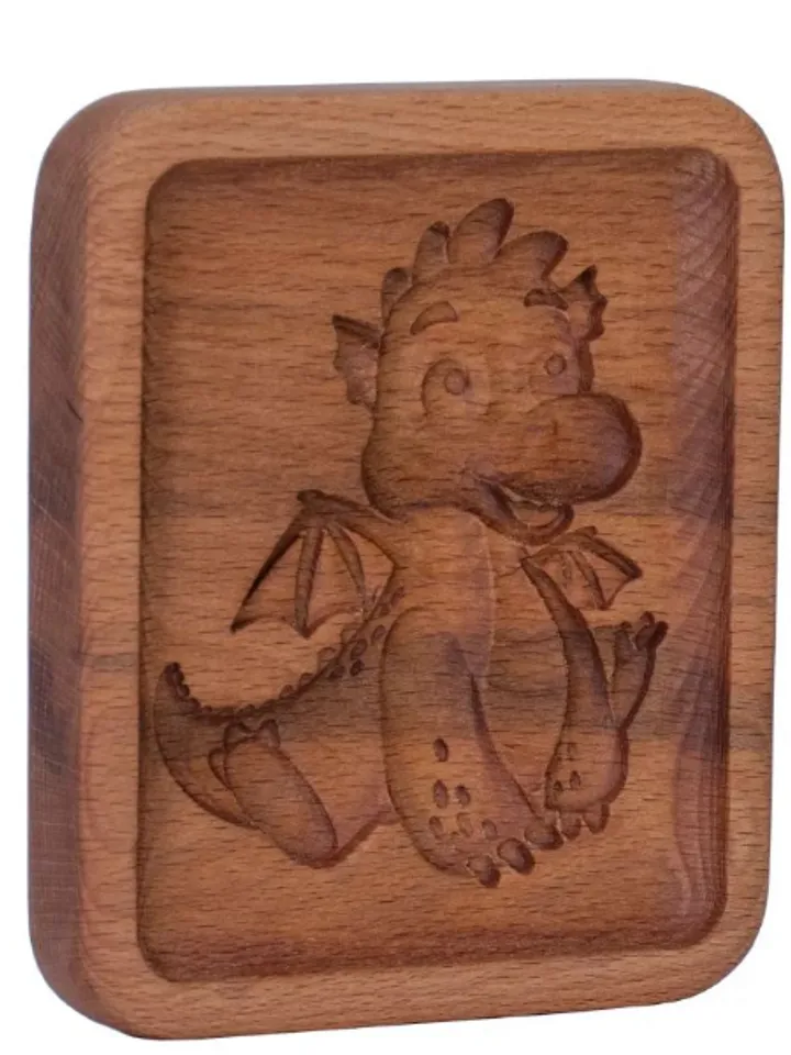 Dragon Embossed cookie mold, cookie cutter, wooden mold, Wooden stamp stamp for gingerbread cookies springerle stamp