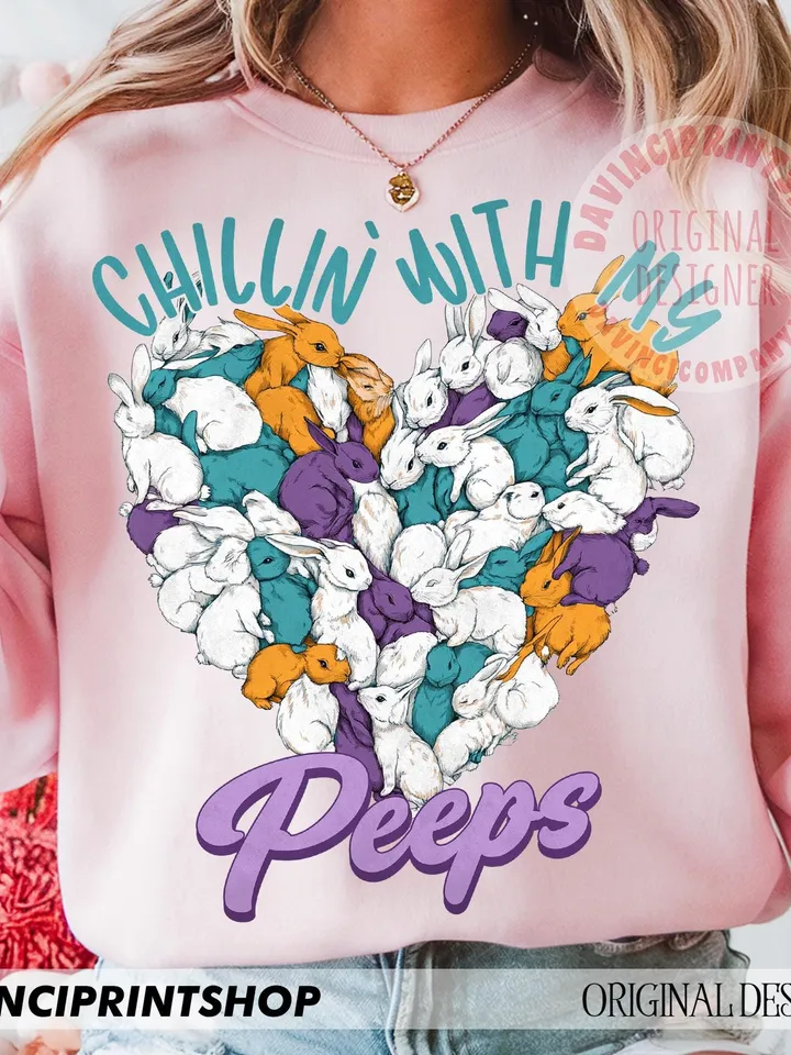 Chillin With My Peps Easter Png, Bunny Easter png, Funny Easter png, Happy Easter png, Easter Bunnies png, Easter png, Sublimation design
