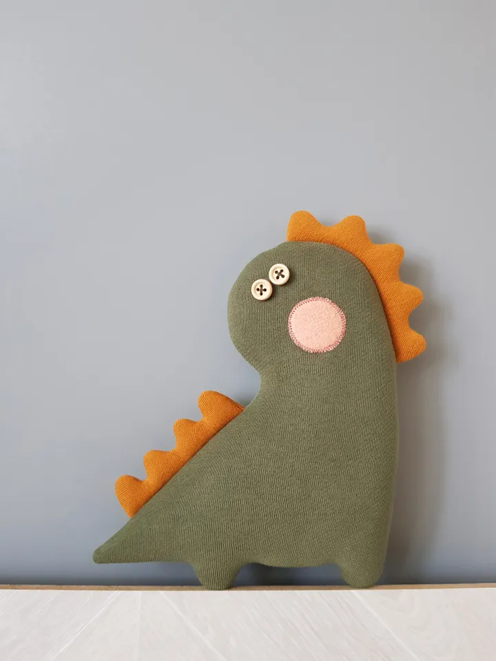 Dinosaur Sewing Pattern pdf, digital tutorial in english, stuffed animal diy