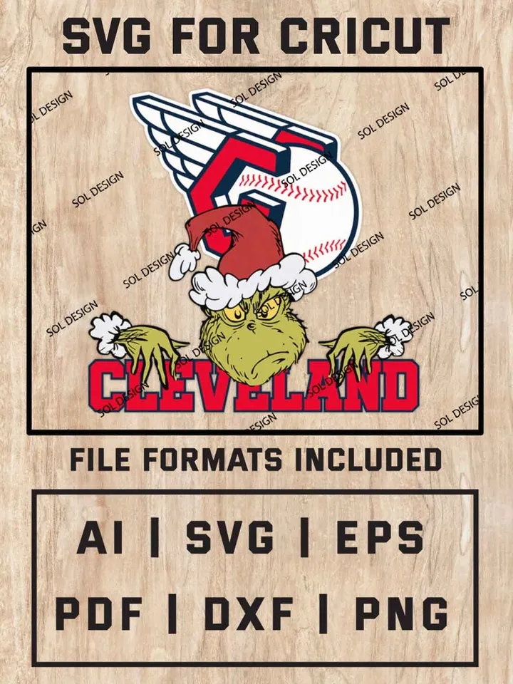 Grinch Cleveland Guardians SVG, MLB SVG Design, MLB Cleveland Guardians Logo SVG, MLB Guardians Cricut, Christmas Svg, Grinch svg, Digital Download