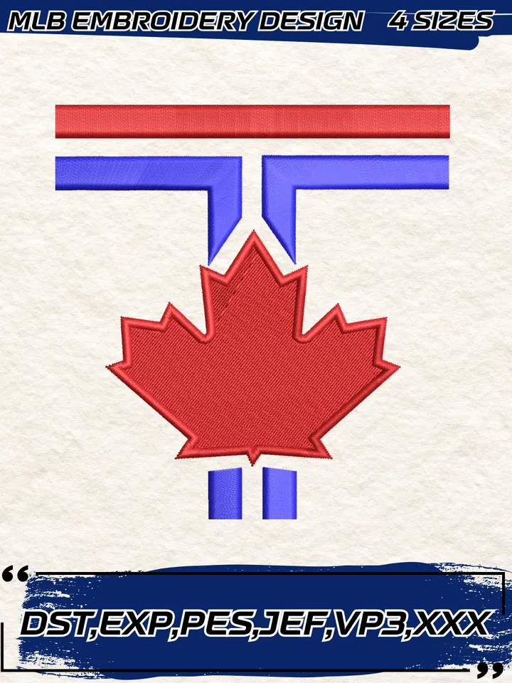 Toronto Blue Jays Cap Logo Embroidery Design,MLB Embroidery Design,Machine Embroidery Design File,4 Sizes, Digital Download