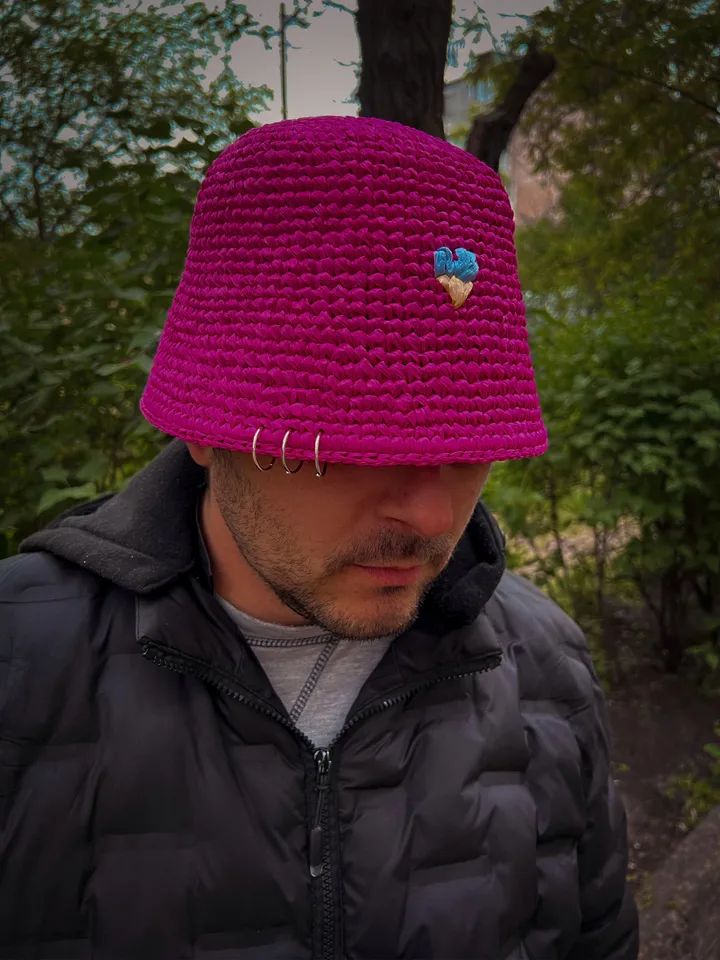 Pink bucket hat crochet pattern PDF, digital instant download, video tutorial, summer hat, eurovision 2022, kalush