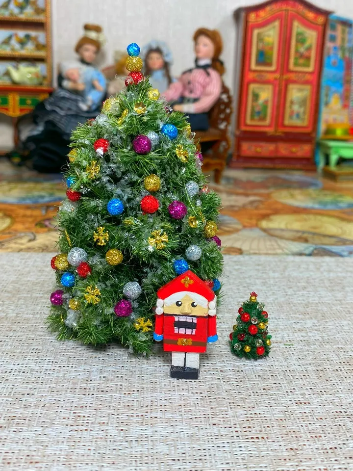 Nutcracker. Miniature toy for dolls. 1:12.Dollhouse miniature.