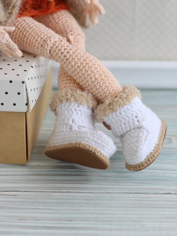 Crochet doll, Amigurumi doll, Handmade cotton doll, Waldorf doll