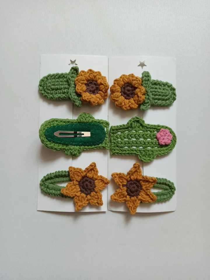 Hair clips with flowers, hairpin cactus,decoration for hair,price for 1 piece