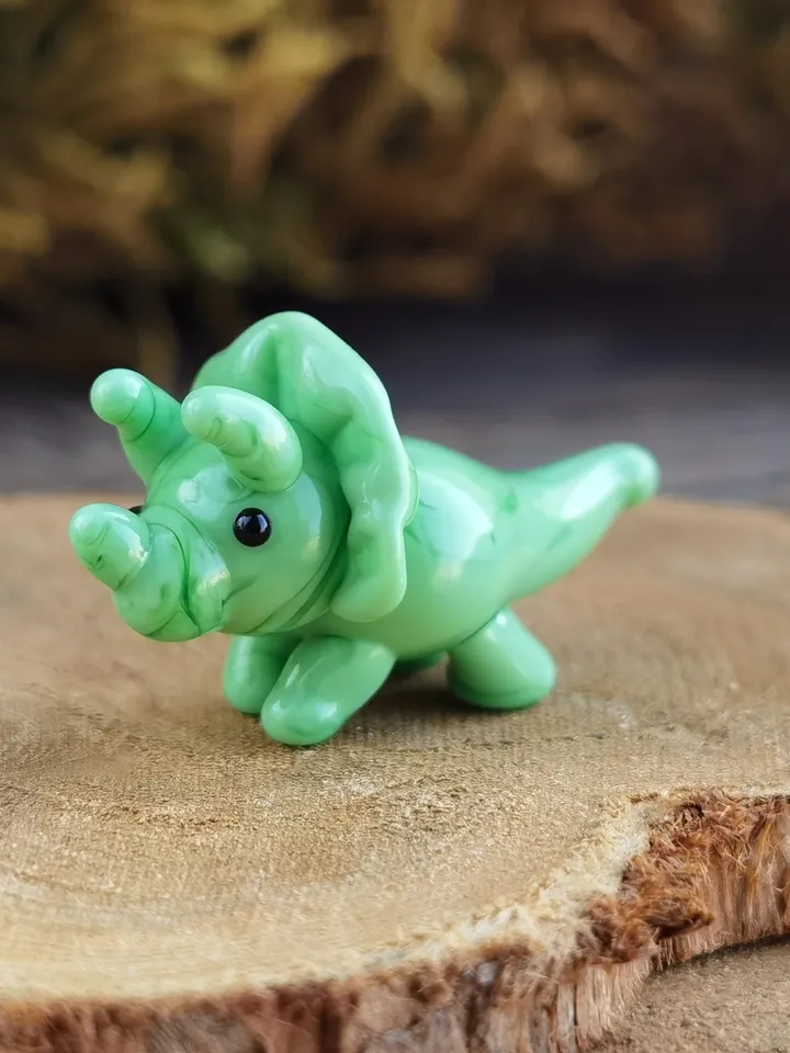 DINOSAUR ORNAMENTS Dinosaur figurine Glass dinosaur decor Miniature Dinosaur gift Dino figurine Glass figurines Tiny glass animals Terrarium