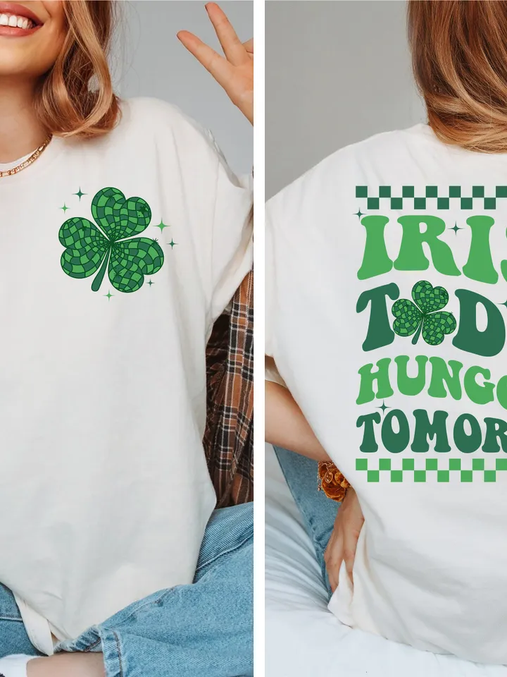 Irish Today Hungover Tomorrow Svg Png, Shamrock Svg, St Patricks day shirt, Funny St Patricks Svg Png, Digital Download, Sublimation