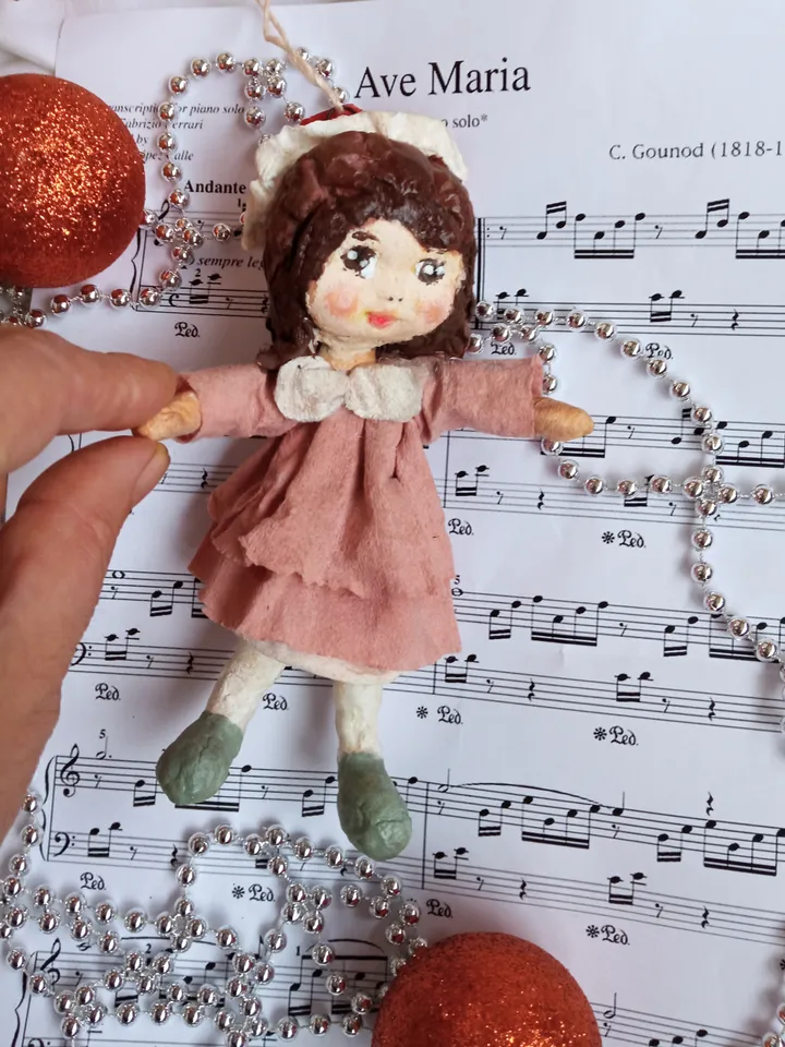 Adorable "Hugging" Doll - Handmade Christmas Ornament with Free Shipping! Christmas tree toy. Home decor indoor