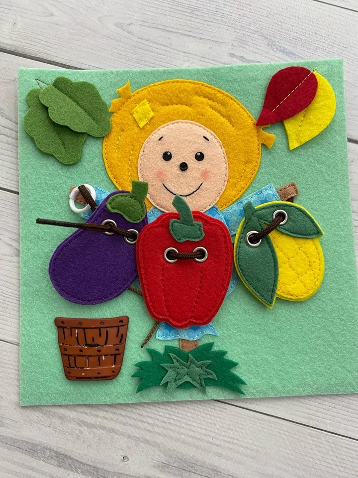 Autumn Book, Quiet Felt Book, Montessori toy, Busy book for kids, Educational toy, Gift for baby