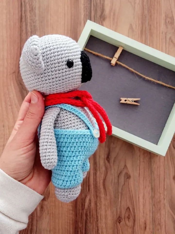 Crochet Koala Toy, Crochet Animal Plushie, Amigurumi Organic Toy, Amigurumi Baby Koala Bear, Crochet Soft Toy, Eco Friendly Toy, Trend Style