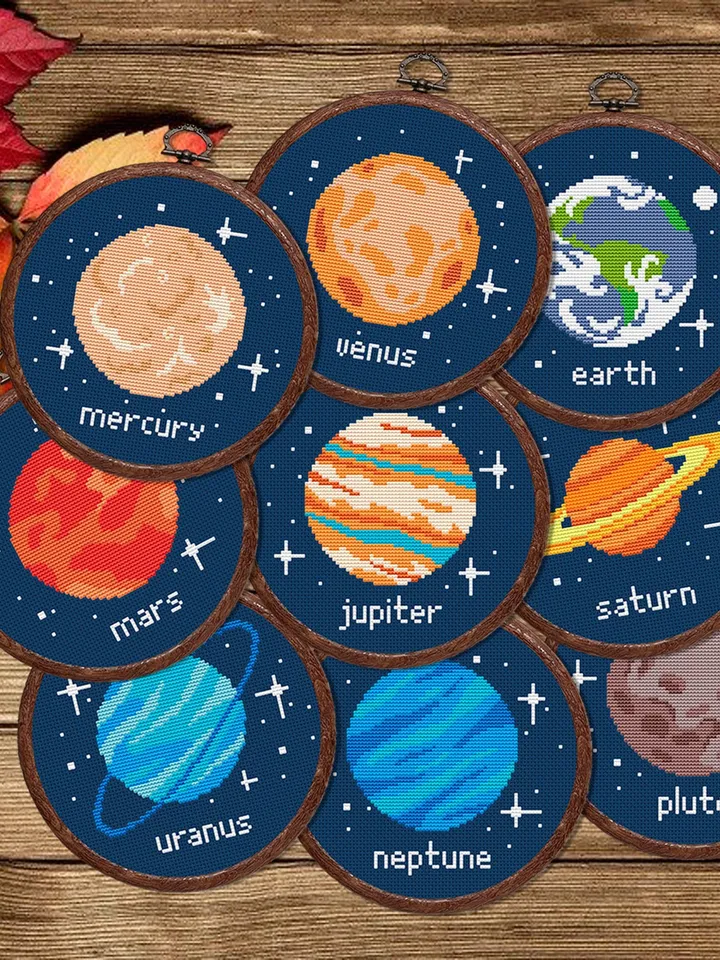 Venus Cross Stitch Pattern, Planets Cross Stitch Pattern, Venus Pattern, Space Cross Stitch Pattern, Solar System Patterns #spc002
