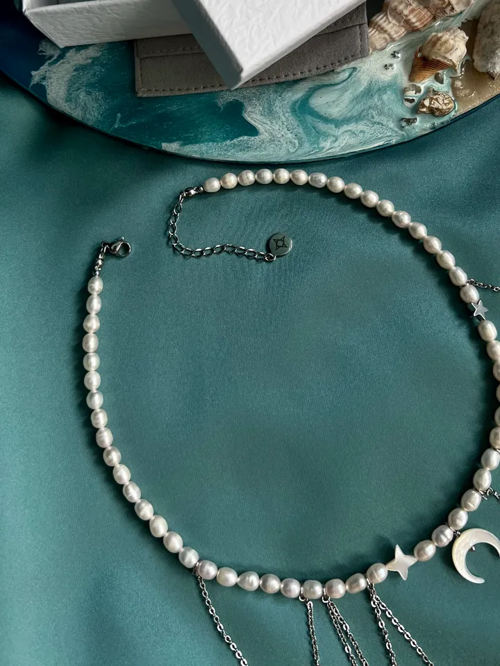 Natural Pearl Necklace STAR MOON
