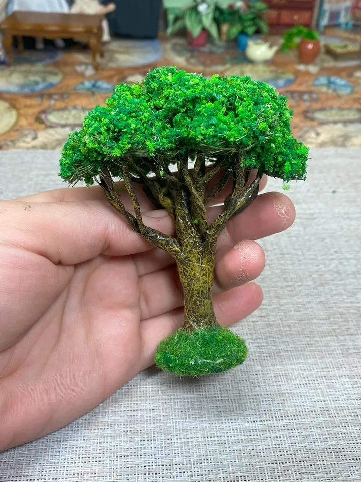 Tree for doll garden. Dollhouse miniature. 1:12. Plants for a dollhouse.