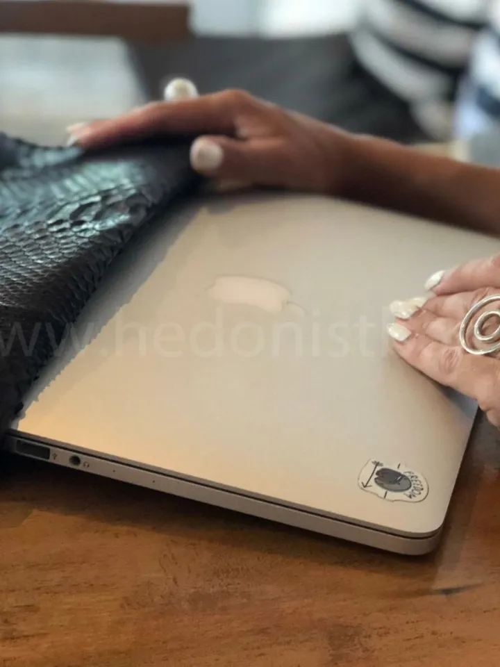 Big Black Envelope Genuine Python Skin Clutch | Exotic Leather Bag | Apple Macbook Air Lethaer Case | Large Unisex Snake Handmade Clutch