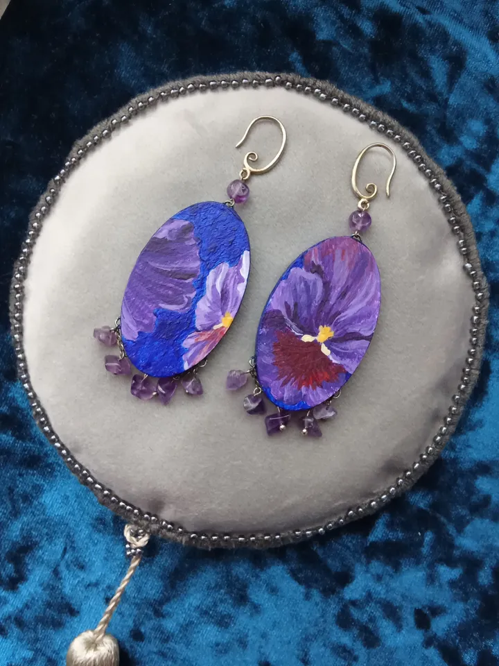"Evening violettes" earrings