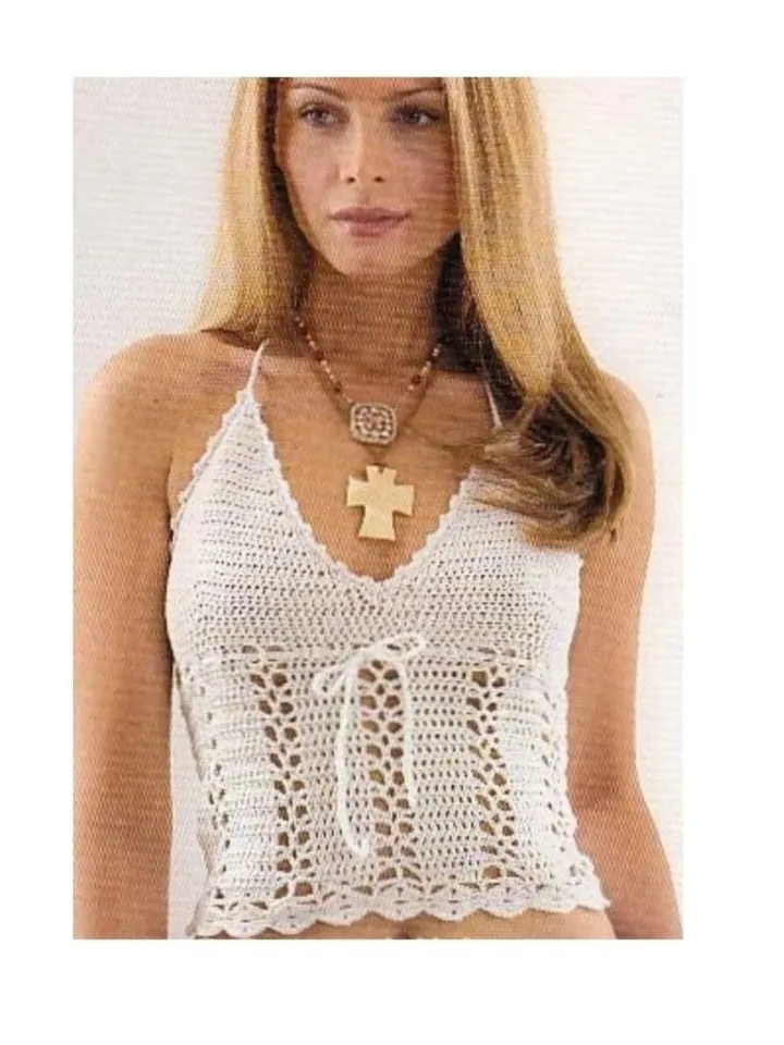 Top crochet, halter top , lace top , easy top crochet pattern pdf