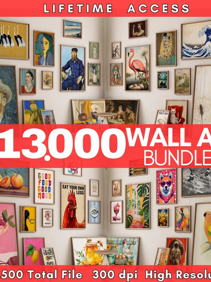213000 Printable Wall Art Bundle Maximalist Aesthetic Gallery Set Eclectic Posters Trendy Home Decor Big Bundle Digital Download Gift Poster