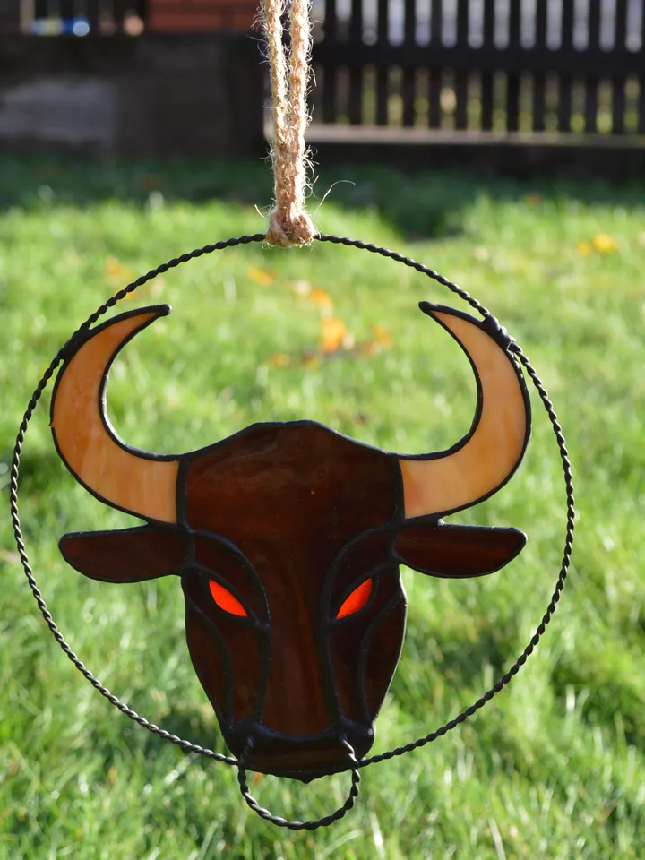 Taurus zodiac sign/ Digital Download / Stained Glass Pattern / PDF file / DIY