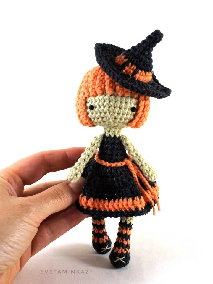 Crochet Witch Doll Pattern. Amigurumi Doll. Digital Download. PDF.
