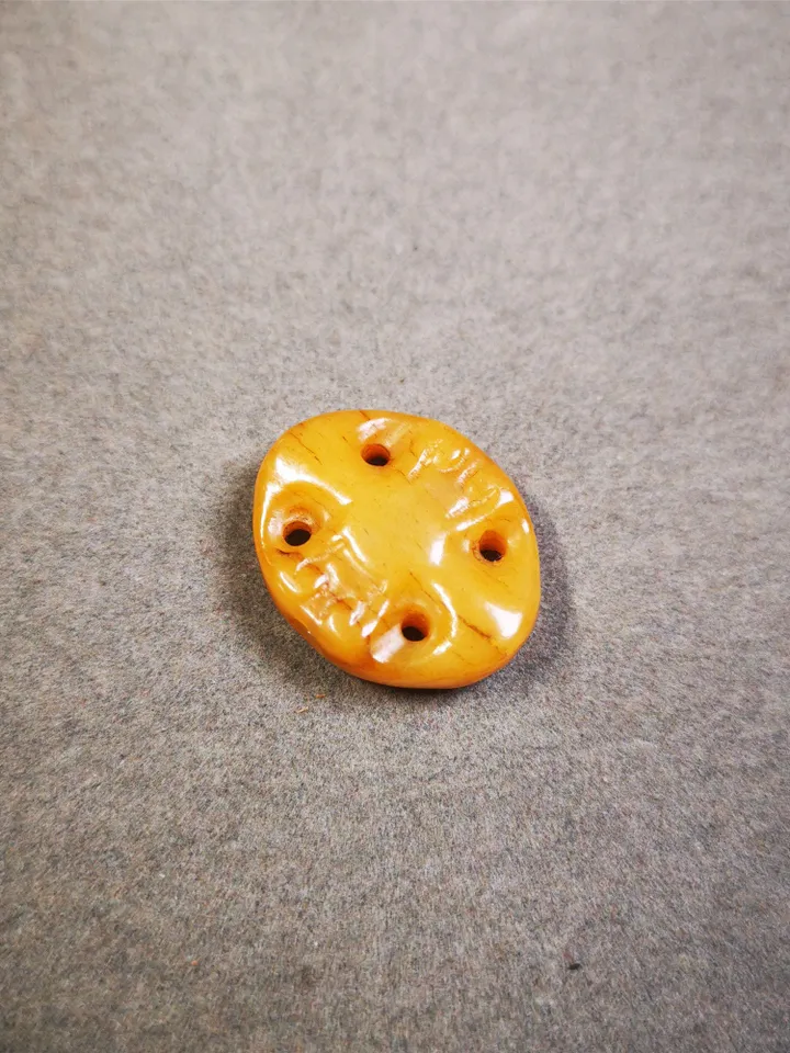 Gandhanra Handmade Tibetan Yak Bone Carved Vajra Bead Amulet for Mala,Prayer Beads,Jewelry Accessories