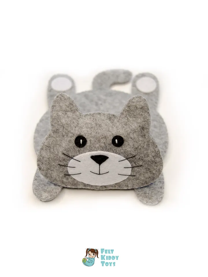 Cat mug rug (coaster), PDF Pattern and Tutorial