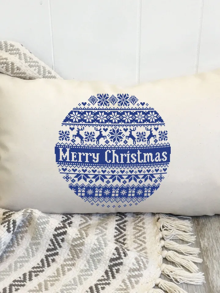 Nordic Christmas cross stitch pattern download PDF, Quaker sampler, Monochrome embroidery, Scandinavian Christmas ornament cross stitch #N73