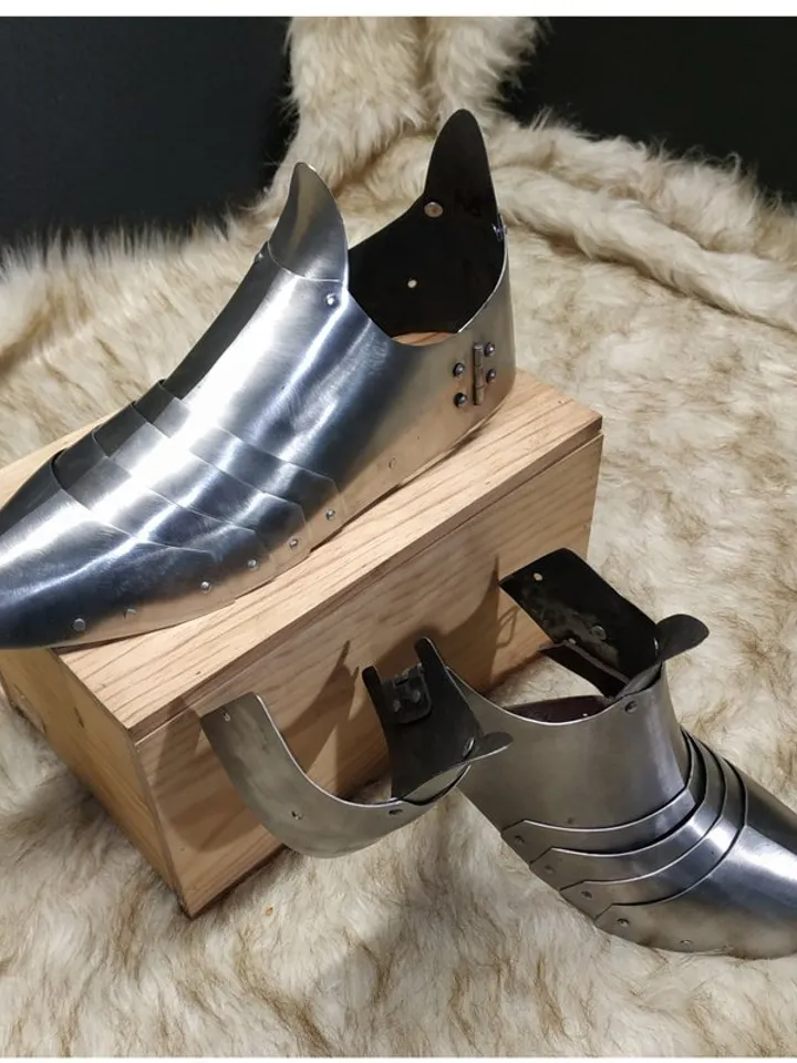 Steel Sabatons - armor for reenactors - hand forged armor - custom made - HEMA