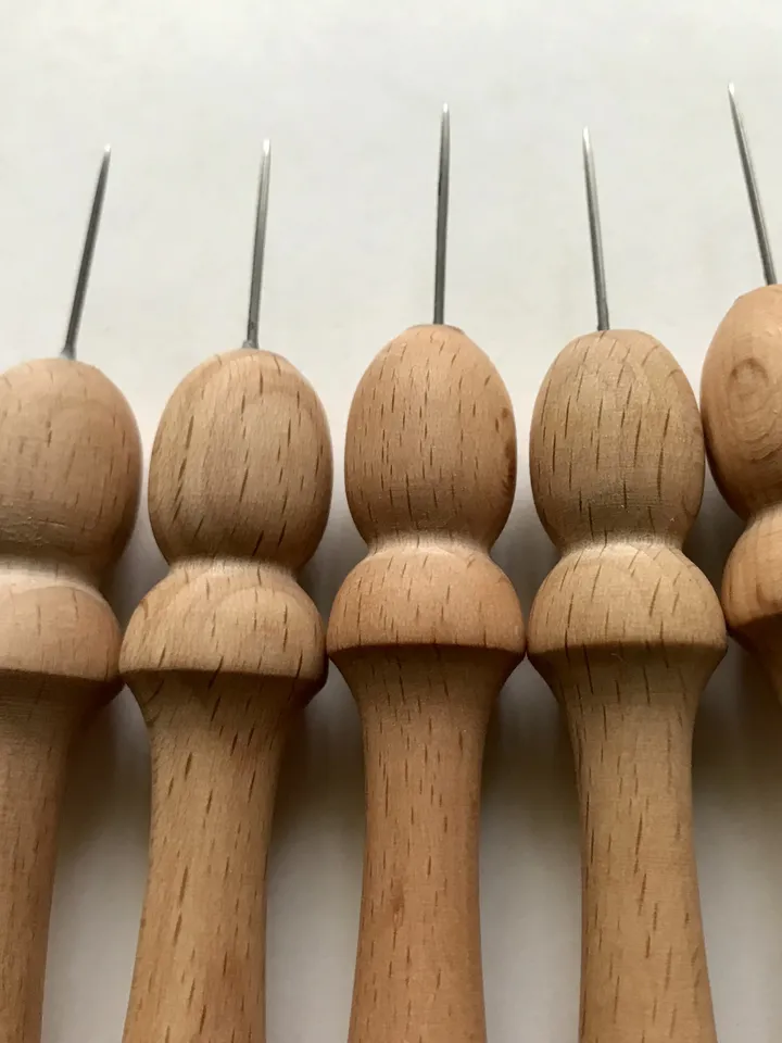 Wooden beech Pricker Puncher for bobbin lace making 1 pcs