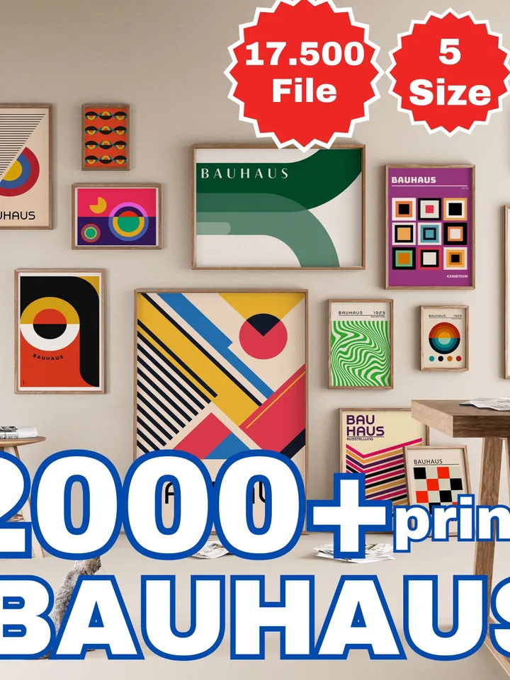 2000+ BAUHAUS Art Prints for Home Decor - Gallery Set -MEGA BUNDLE 2000+ Art Prints Set -Gallery Wall Decoration - Minimalist Digital Print