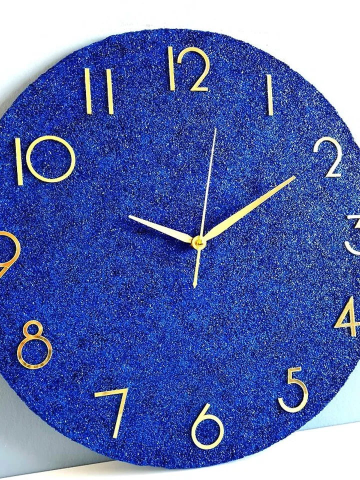 Large wall clock 50 cm, Marble wall clock, Custom wall clock, Silent wall clock
