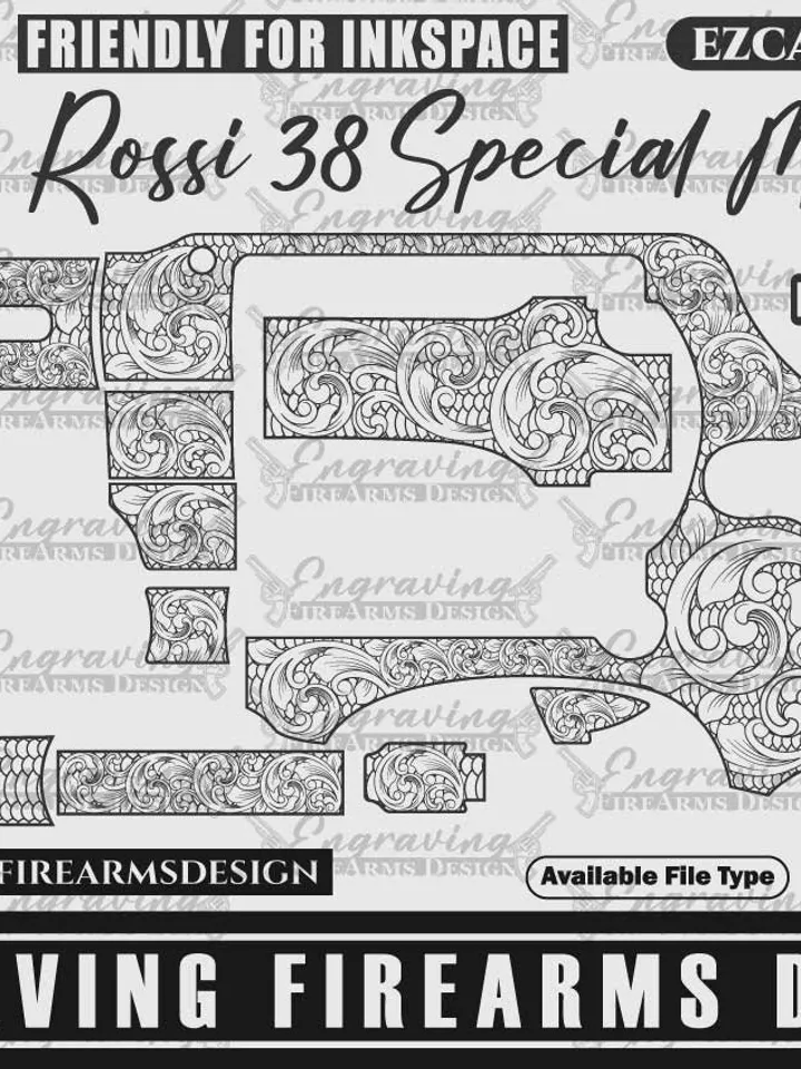 Engraving Firearms Design Rossi 38 special Model m88 Scroll With Pattern
