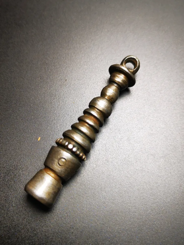 Gandhanra Handmade Tibetan Buddhist Ritual,Stupa,Pagoda,Buddhist Tower Amulet Pendant,Made of Cold Iron
