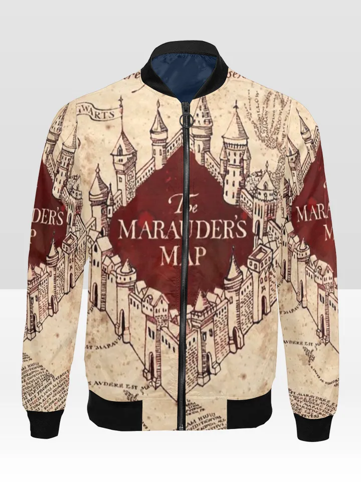 Marauders Map Harry Potter Bomber Jacket