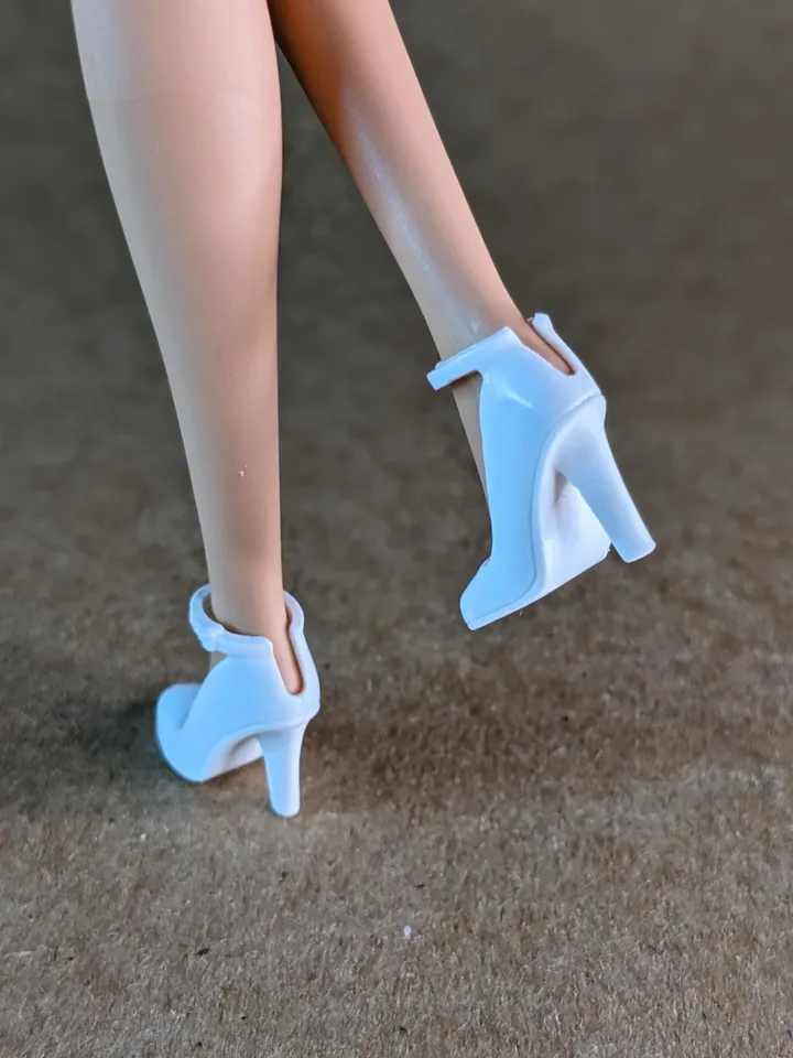 White high heel shoes for 1/6 scale female dolls