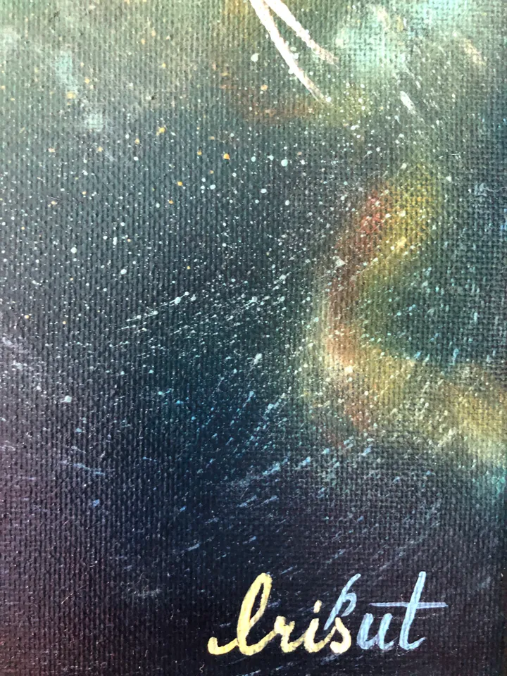 Butterflies Painting Space Artwork Underwater Original Art