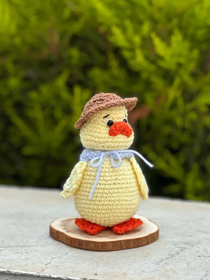 PDF Goose with hat crochet pattern Duck Amigurumi pattern in Eng. Easter pattern, Duck Amigurumi, Crochet goose pattern, crochet duck bird