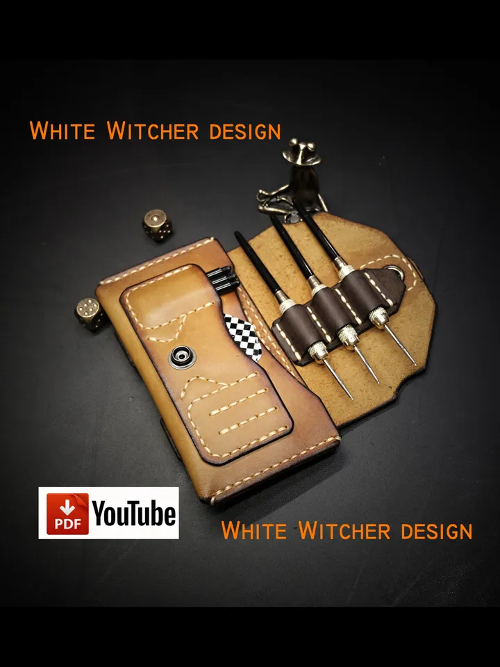 Leather pattern to make Darts case / Darts set case / PDF, SVG. OTH20